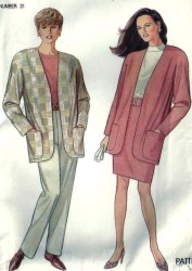 7955 SO EZ LONGER OPEN JACKET,SKIRT,PANTS PATTERN 6-24